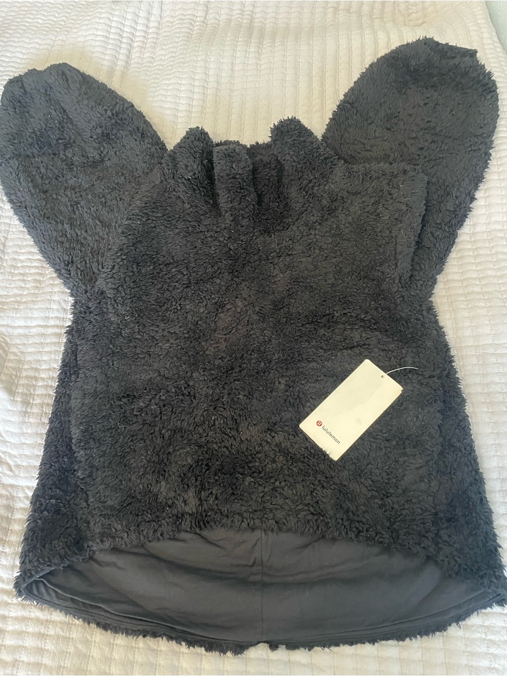 NWT lululemon Warm Restore Sherpa Pullover Black M/L LW3EK9S Oversized